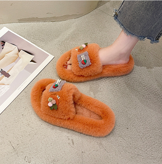 Fashionable Thick Bottom Fruit Home Pur Slippers