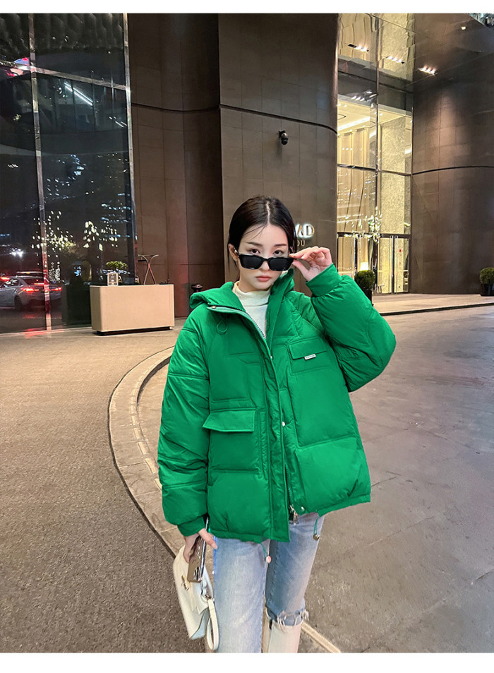 Multi Pocket Short Thickened Padded Jacket