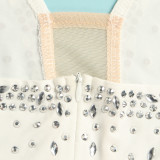 Luxury Diamond Rhinestone Mesh Sexy Club Dress