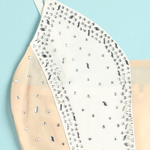 Luxury Diamond Rhinestone Mesh Sexy Club Dress