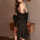 Lace Sling Backless Nightdress Set