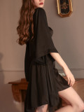 Lace Sling Backless Nightdress Set