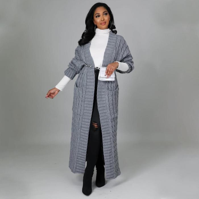 Women'S Fashion Sexy Casual Long Sleeve Long Sweater Coat