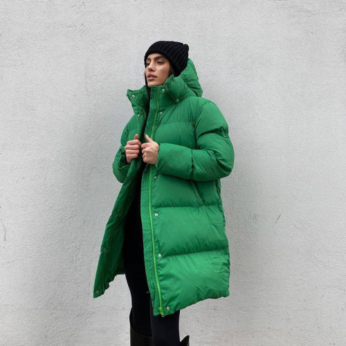 Winter Long Sleeve Versatile Hooded Down Jacket