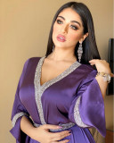 Long Muslim Robe with Diamond Belt