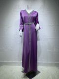 Long Muslim Robe with Diamond Belt