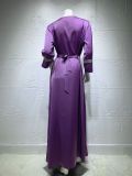 Long Muslim Robe with Diamond Belt
