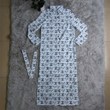 Women Long Sleeve Down Casual Loose Print Buttons Shirt Dress