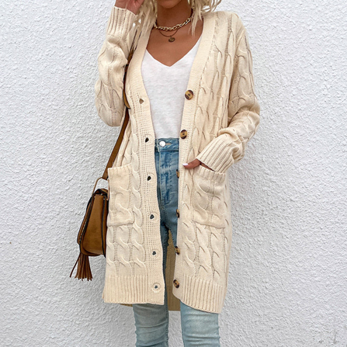 Chunky Knit Open Front Cardigan