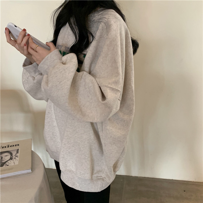 Women's Loose Round Neck Thin Long Sleeve Sweater
