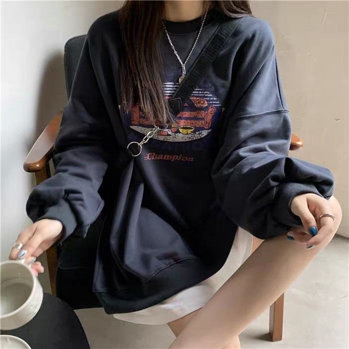 Women's Thin Round Neck Sweater Loose Top