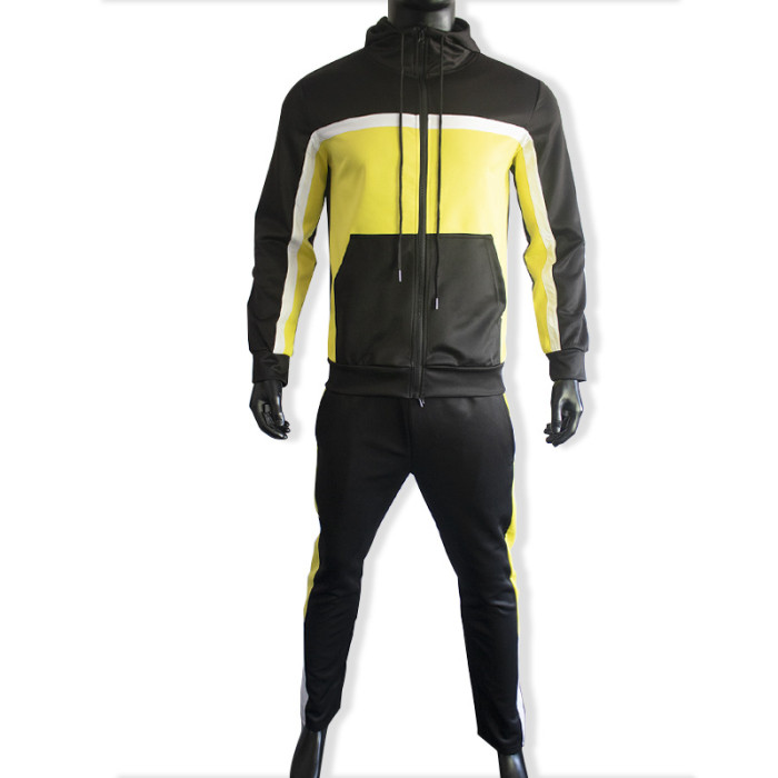 Men's Customized LOGO Jogger Sports Suit Two Pieces Set