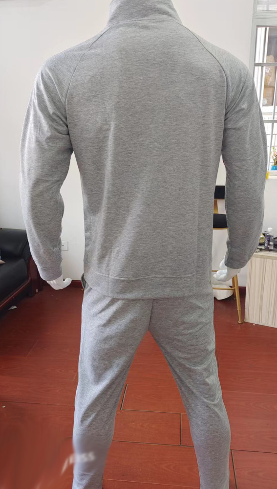 Customizable Logo Men's Joggers Sweatpants Sportwear Slim 2pcs Set
