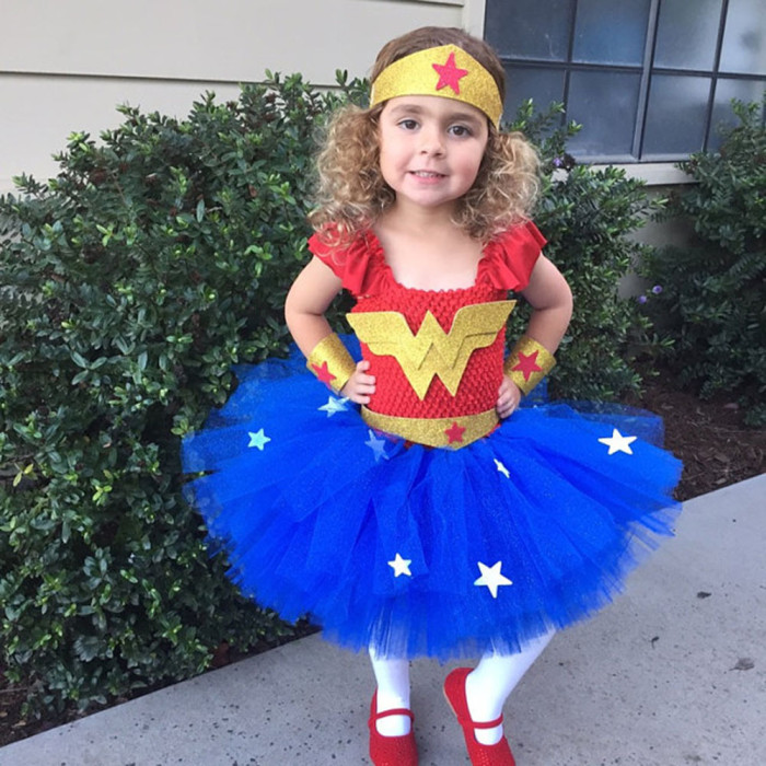 Children's Halloween Role Play Mesh Hero Dress