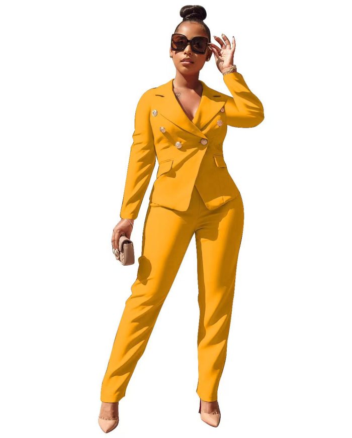Lady Office Wear Blazer And Pants Suit