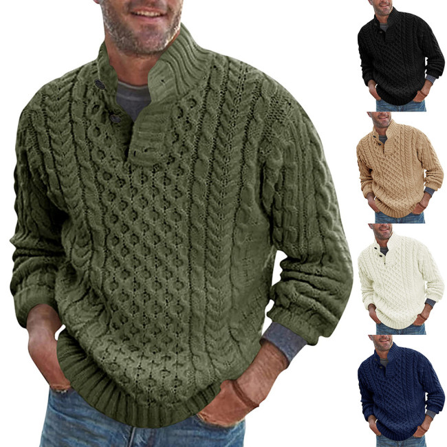 Solid Color Knit Sweatshirt