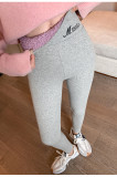 Thickened Cashmere Purple Fleece High Waist Warm Trousers