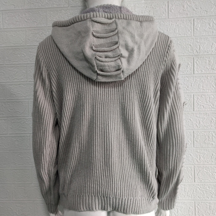 Thick Sweater Cardigan With Hooded