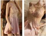 Embroidered Lace Sexy Nighty