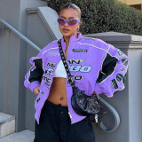 Fashion Print Baseball Jacket