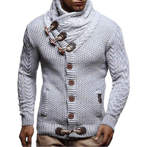 Men's High Collar Sweater Coat