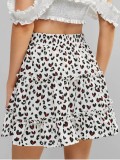 Floral Print Pleated Mini Skirt