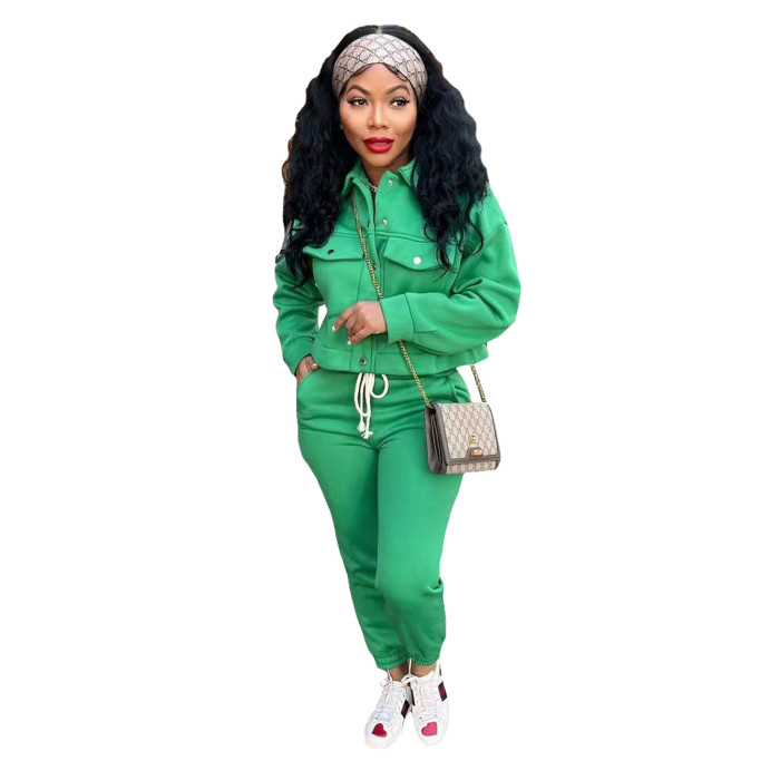 Women's Solid Casual Tracksuit