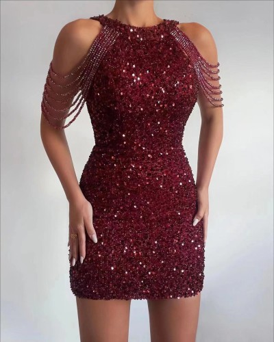 Luxury Sequin Sexy Club Dress