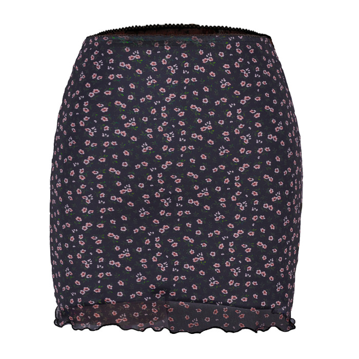 Bohemian Floral Print Sexy Mini Skirt