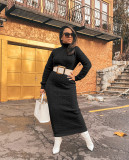 Turtleneck Knitting Sweater Long Dress