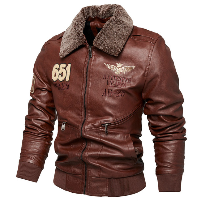 Luxury Men's Pu Leather Jacket Coat