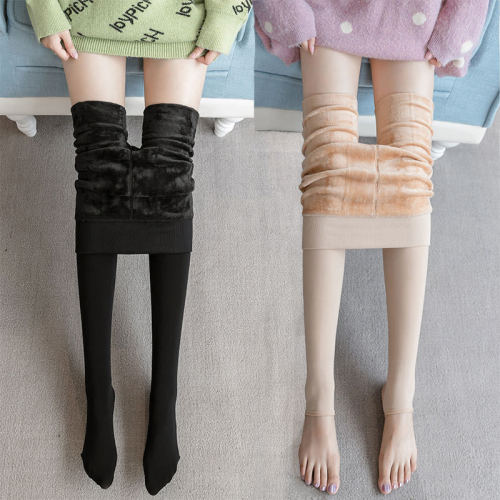 Winter Plush Thickened Imitation Nylon Leggings Thermal pants Wear Pantyhose