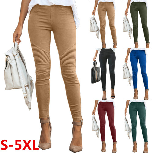 Fashion Casual Slim Elastic Pants