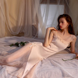 Sexy Satin Nighty Sleeping Dress 