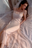Sexy Satin Nighty Sleeping Dress 