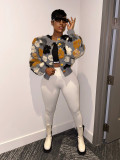 Embroidered Polar Fleece Jacket Coat