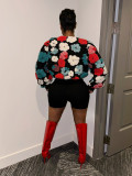 Embroidered Polar Fleece Jacket Coat