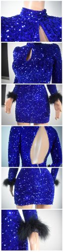 Backless Sequin Bodycon Dress
