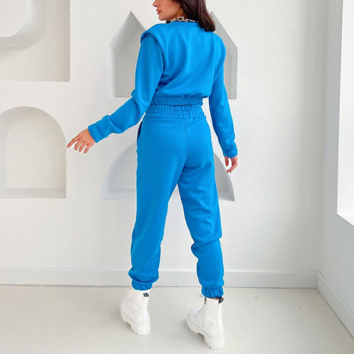 Long Sleeved Sweater Sports Two-piece Set