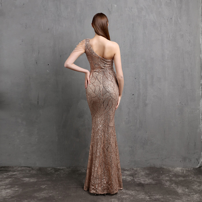 Sequin Sexy Party Evening Gown Dress