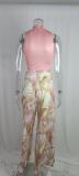 Print Wide Leg Pant 2 Piece Set