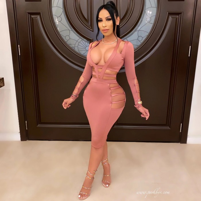Hollow Out Bandage Sexy Club Dress