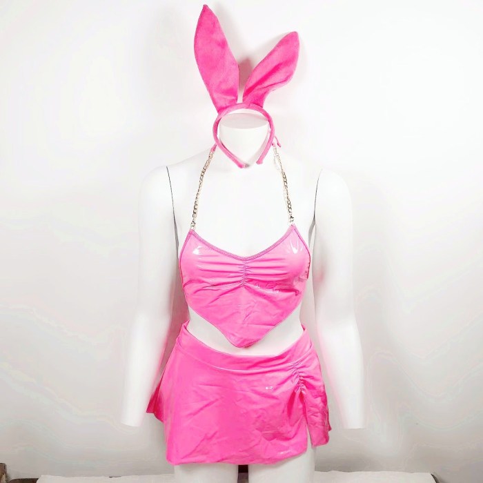 Pu Leather Bunny Girl Sexy Lingerie