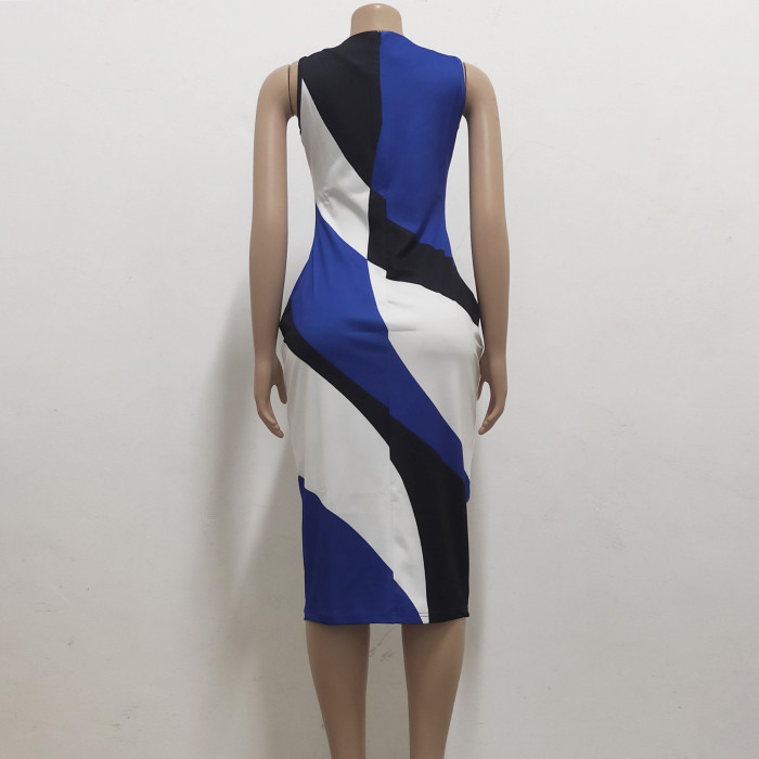 Pattern Print Casual Sun Dress