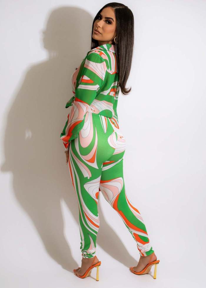 Women'S Print Slim Fit Casual Suit