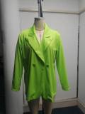 Candy Color Button Down Blazer Top