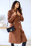 Turn Down Collar Woolen Long Coat