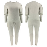 Spring Summer Thin 2 Piece Pant Set 