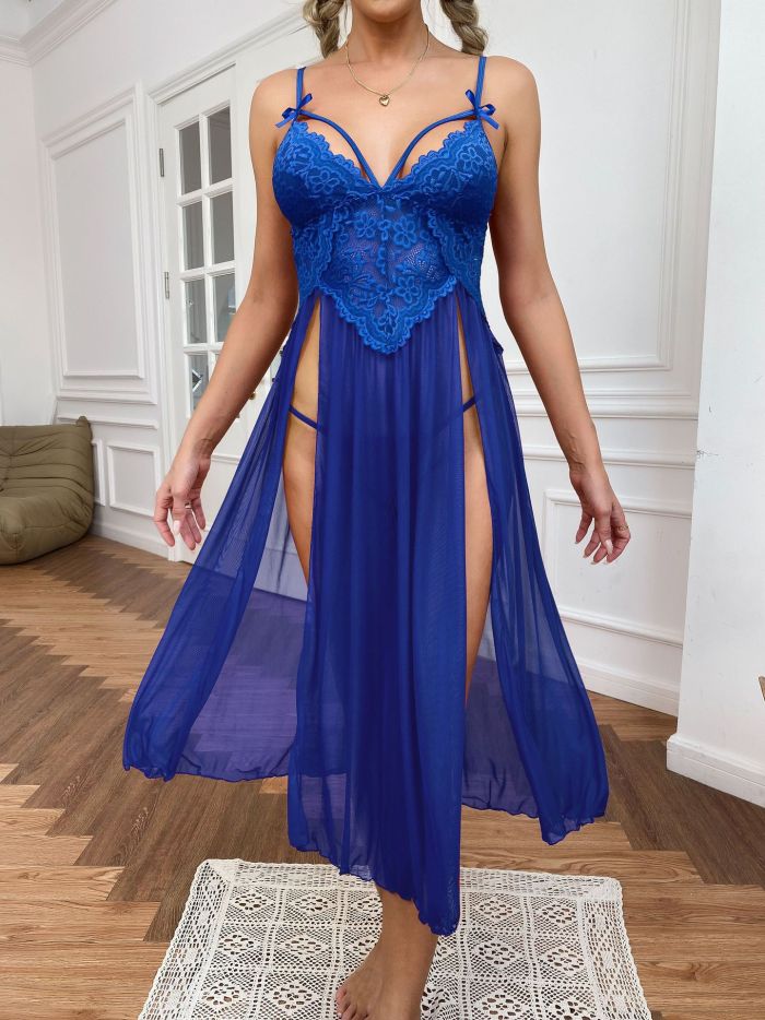 Lace Mesh Sexy Nightgown Dress