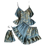 Two Piece Fashionable Printed Shorts Housewear